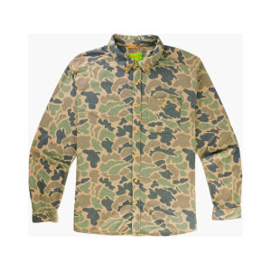 Marsh Wear Men's Lobeco Long Sleeve Shirt Green Mallard Camo XL