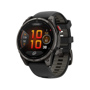 Garmin Fenix 8 Pro 51mm AMOLED Watch Carbon Gray DLC Titanium/Black Pebble Gray Band