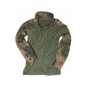 Mil-Tec Men's Tactical Field Shirt Flecktarn Camo Large