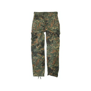 Mil-Tec Men's BDU Field Pants Flecktarn Camo Large