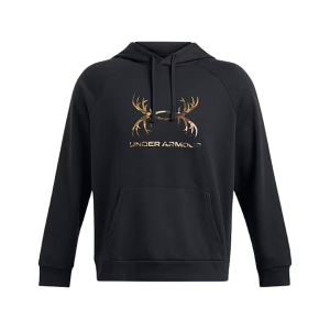 Under Armour Men's Rival Antler Hoodie Black/UA Barren Camo XL