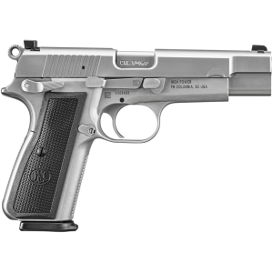 FN High Power 9mm Luger Pistol 4.7" Barrel 10+1 Round Stainless Slide Black Grip Stainless Frame