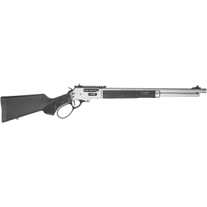Smith & Wesson 1854 Lever Action Rifle 30-30 Winchester 20" Stainless Threaded Barrel Stainless Frame Black Field Stock