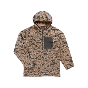 Burlebo Men's Blaze Tech Quarter Zip Hoodie Gauge Camo XL