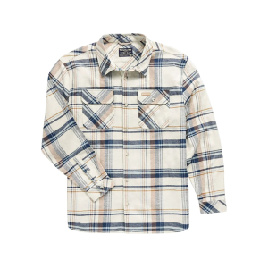 Burlebo Men's Flannel Shirt Cream 2XL