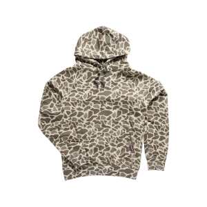 Burlebo Men's Fleece Classic Hoodie Classic Deer Camo Large