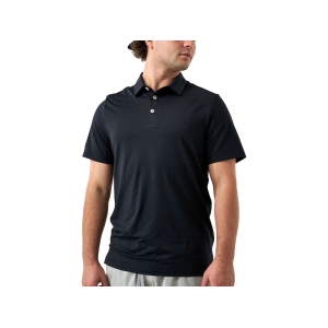 Burlebo Men's Performance Short Sleeve Polo Black Large