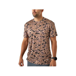 Burlebo Men's Go To Short Sleeve Crew Neck T Shirt Gauge Camo Large