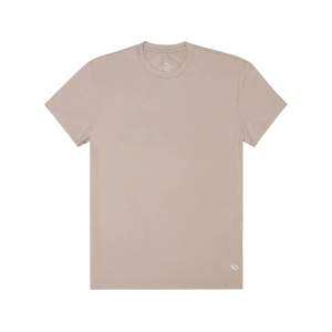 Burlebo Men's Go To Short Sleeve Crew Neck T Shirt Sandstone Large