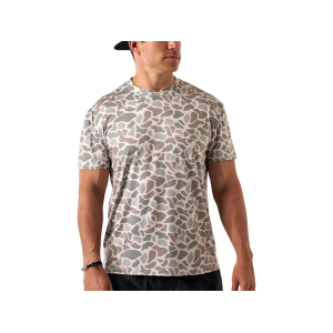 Burlebo Men's Go To Short Sleeve Crew Neck T Shirt Classic Deer Camo Medium