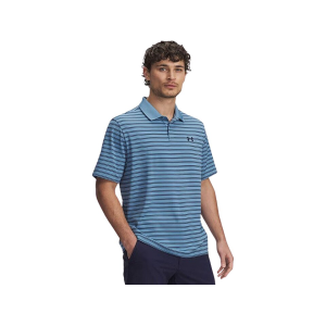 Under Armour Men's Matchplay Stripe Polo Blue Smoke/Midnight Navy XL