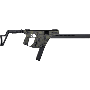 Kriss Vector CRB G3 Semi Automatic Rifle 45 ACP 16" Nitride Threaded Barrel Woodland Camo Frame Black Folding Stock