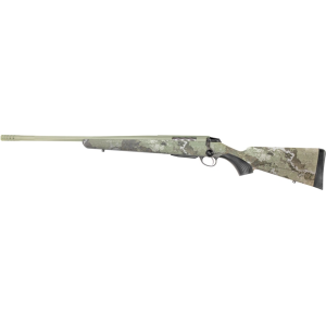 Tikka T3x Lite Bolt Action Rifle 300 Winchester Magnum 24.3" Left Hand Fluted Gray Threaded Barrel Gray Frame Veil Alpine Field Stock