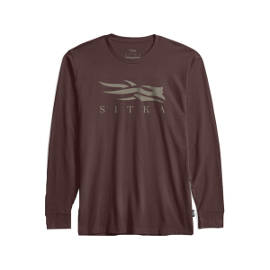 Sitka Gear Men's Icon Long Sleeve T Shirt Cherry Wood 2XL