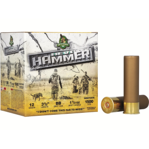 Hevi-Shot Hevi-Hammer Waterfowl 12 Gauge Ammo 3-1/2" BB Steel and Bismuth Shot 1-1/2 oz Case of 250 (10 Boxes of 25) - Hevi-Shot