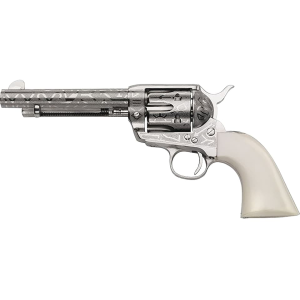 Taylor's & Company 1873 Cattle Brand 45 Colt (Long Colt) Revolver 5.5" Nickel Barrel 6 Round Ivory Grip