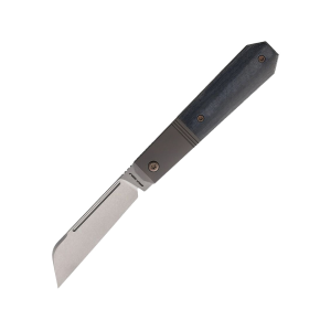 Jack Wolf Knives After Hours Jack Pocket Knife 3.15" Sheepsfoot CPM-S90V Satin Blade Linen Micarta Handle Blue