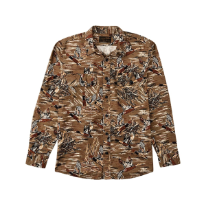 Filson Men's Field Flannel Shirt Brown/Marsh Mallards 2XL - Filson
