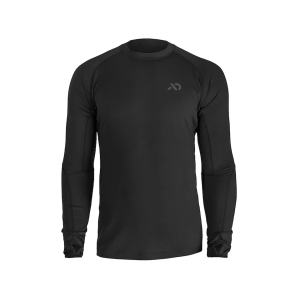 First Lite Men's Wick Long Sleeve Base Layer Shirt Black Medium