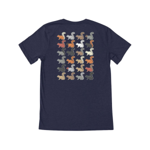 MeatEater Men's Fox Squirrels Short Sleeve Crew Neck T Shirt Navy Heather XL
