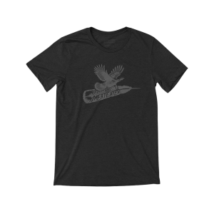 MeatEater Men's Turkey Feather Short Sleeve Crew Neck T Shirt Charcoal Medium