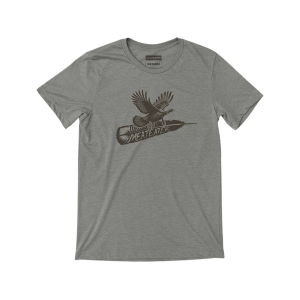 MeatEater Men's Turkey Feather Short Sleeve Crew Neck T Shirt Khaki Heather XL