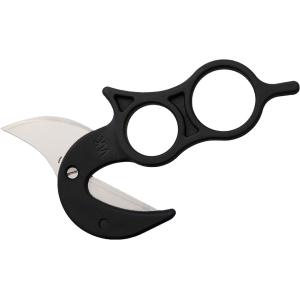 Wyoming Knife Field Dressing Fixed Blade Knife 4.25" Skinner with Gut Hook Surgical Satin Blade Fiberglass Reinforced Nylon (FRN) Handle Black
