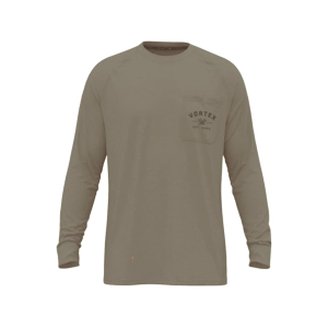 Vortex Optics Men's Outland Heavyweight Long Sleeve Crew Neck T Shirt Tan Medium
