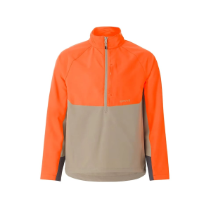 Orvis Men's Pro LT Quarter Zip Shirt Tan/Blaze XL