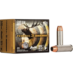 Federal Premium 500 S&W Magnum Ammo 325 Grain Swift A-Frame Bonded Jacketed Hollow Point Box of 20