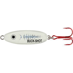 Northland Buckshot Rattle Spoon 1 oz Super-Glo White