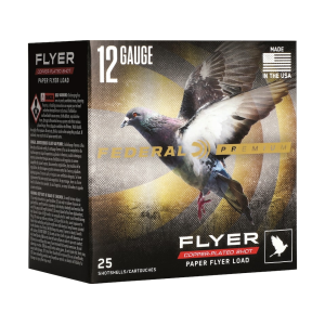 Federal Premium Paper Flyer 12 Gauge Ammo 2 3/4" #8 Lead Shot 1-1/4 oz Case of 250 (10 Boxes of 25) - Federal Premium