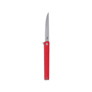 CRKT CEO Flipper Pocket Knife 3.35" Drop Point AUS-8 Satin Blade Glass Reinforced Nylon (GRN) Handle Red