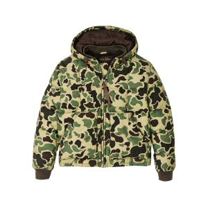 Filson Men's Waxed Down Jacket Tundra Shrub Camo Large - Filson