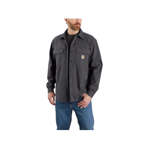 Carhartt Men's Rugged Flex Relaxed Fit Fleece Lined Shirt Jacket Shadow Medium
