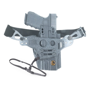 Henry Holsters Spark Full Sweat Guard with Phlster Enigma IWB Holster Right Hand Glock 17, 22, 31, 47 with Streamlight TLR-7 Boltaron Black