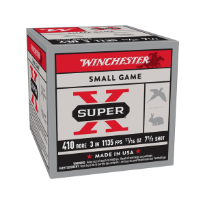Winchester Super X High Brass 410 Ammo 3" #7-1/2 Lead Shot 11/16 oz Box of 25