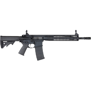 LWRC IC-SPR Semi Automatic Rifle 5.56x45mm NATO 14.7" Fluted Black Threaded Barrel Black Frame Black Pistol Grip