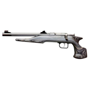 Chipmunk Hunter 22LR Single Shot Pistol 10.5" Threaded Barrel 1 Round Black Grip Stainless Frame