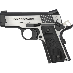 Colt Combat Elite Defender 9mm Luger Pistol 3" Barrel 8+1 Round Stainless Slide Black Grip Stainless Frame