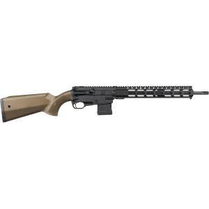 FightLite SCR-16 Semi Automatic Rifle 5.56x45mm NATO 16.25" Black Threaded Barrel Black Frame Flat Dark Earth Field Stock