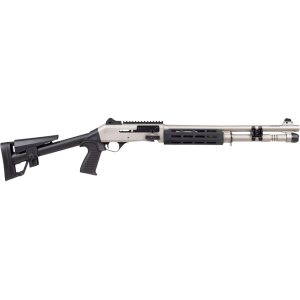Panzer Arms M4 Speed Pro Semi Automatic 12 Gauge Shotgun 18.5" Nickel Barrel Black Skeleton Stock