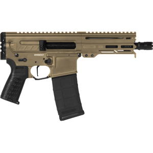 CMMG DISSENT Mk4 300 AAC Blackout (7.62x35mm) Pistol 6.5" Barrel 30+1 Round Black Grip Coyote Tan Frame