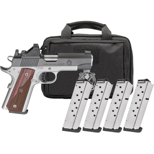 Springfield Armory 1911 Ronin AOS Pac 45 ACP Pistol 4.25" Barrel 8+1 Round Blued Slide Wood Grip Satin Frame