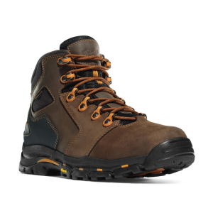 Danner Men's Vicious 4.5" Waterproof Non-Metallic Toe Work Boots Leather Brown/Orange 11 EE - Danner