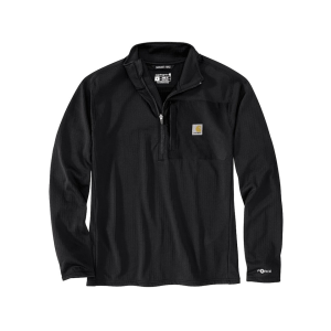 Carhartt Men's Force Relaxed Fit Quarter Zip Shirt Black Large