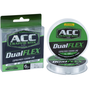 ACC Crappie Stix DUALFlex Copolymer Monofilament Fishing Line 6lb 300yd Clear