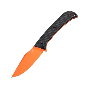 Hogue Extrak Fixed Blade Knife 3.3" Clip Point CPM-M4 Orange Blade G-10 Handle Black