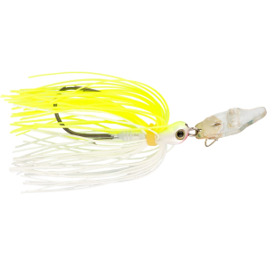 Strike King Rattling Thunder Cricket Bladed Jig Chartreuse White 3/8 oz