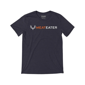 MeatEater Men's Classic Logo Short Sleeve Crew Neck T Shirt Navy Heather Medium